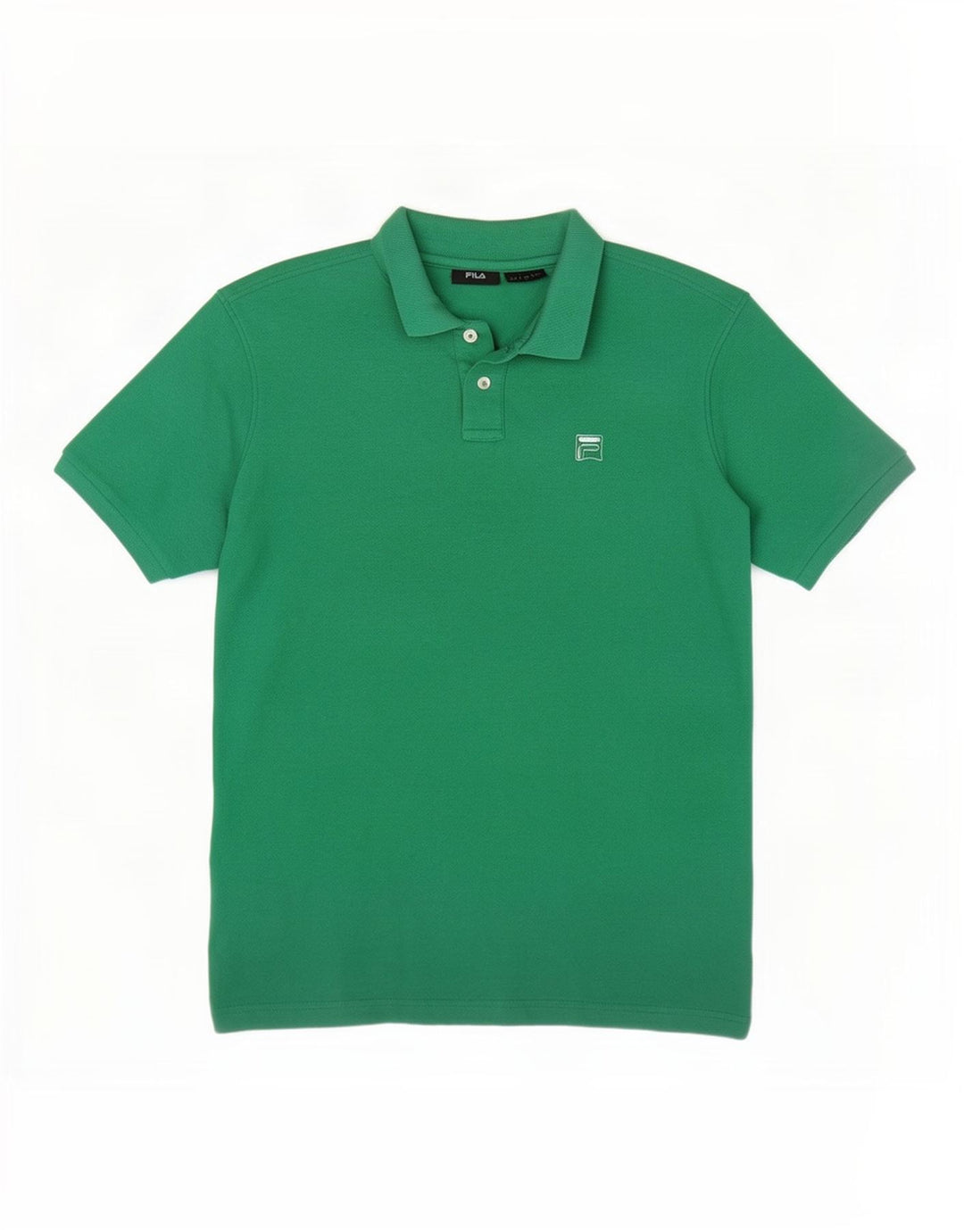Fila Mens Polo Shirt Large Green Cotton