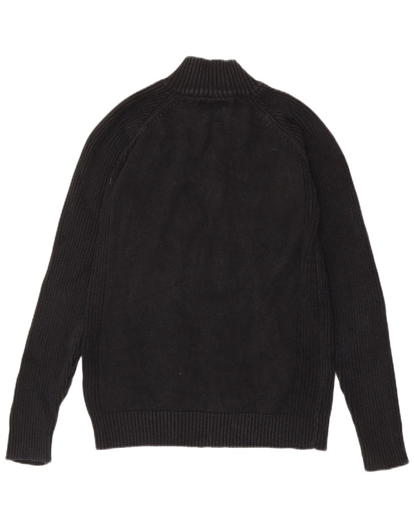 Zara Mens Cardigan Sweater Large Black