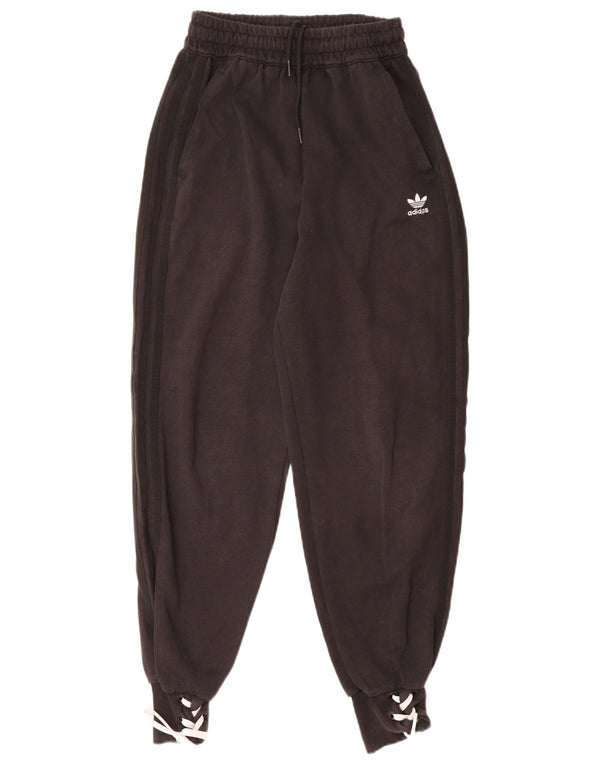 Adidas Womens Graphic Tracksuit Trousers Joggers UK 4 XS Black
