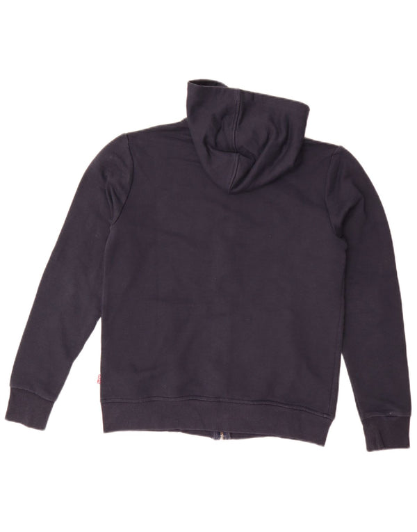 Levi's Boys Graphic Zip Hoodie Sweater 13-14 Years Navy Blue Cotton