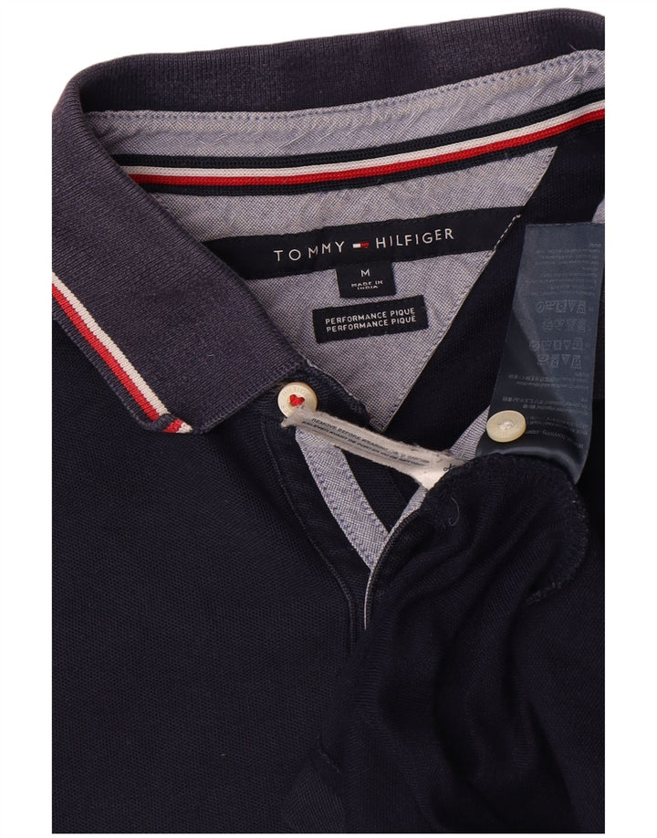 Tommy Hilfiger Mens Polo Shirt Medium Navy Blue Cotton