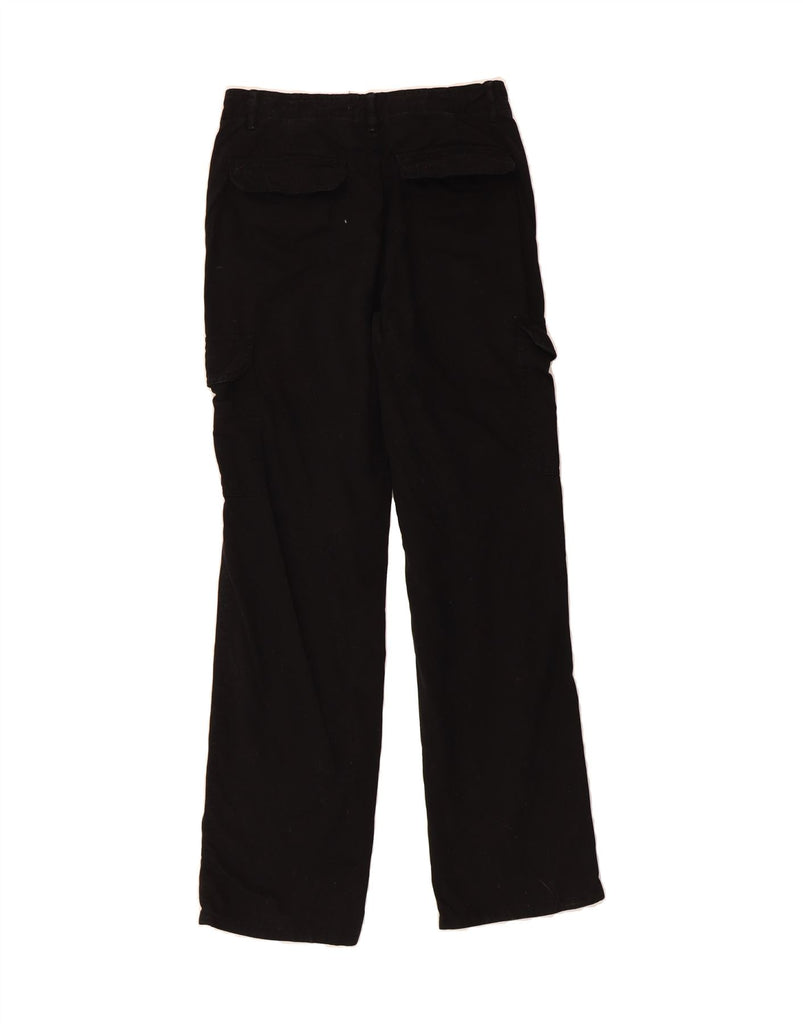 ZARA Womens Straight Cargo Trousers EU 38 Medium W28 L32 Black Cotton Vintage Zara and Second-Hand Zara from Messina Hembry 