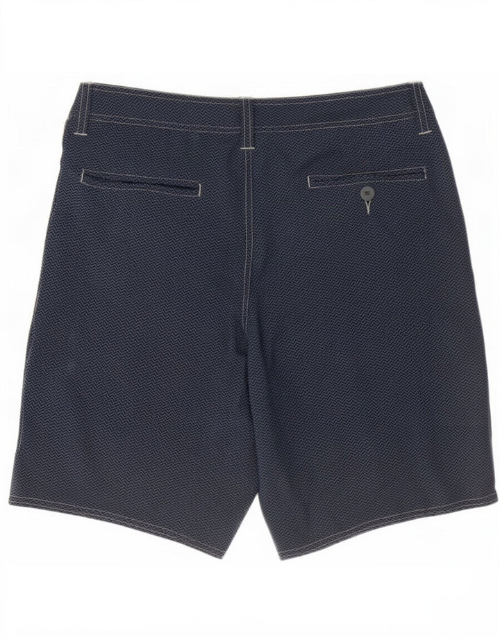 Patagonia Mens Chino Shorts W30 Medium Navy Blue Chevron Polyester