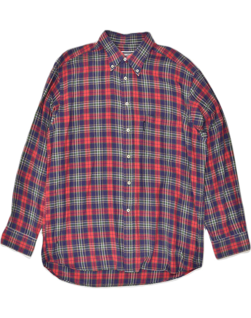 NAVIGARE Mens Shirt XL Red Check Cotton | Vintage Navigare | Thrift | Second-Hand Navigare | Used Clothing | Messina Hembry 