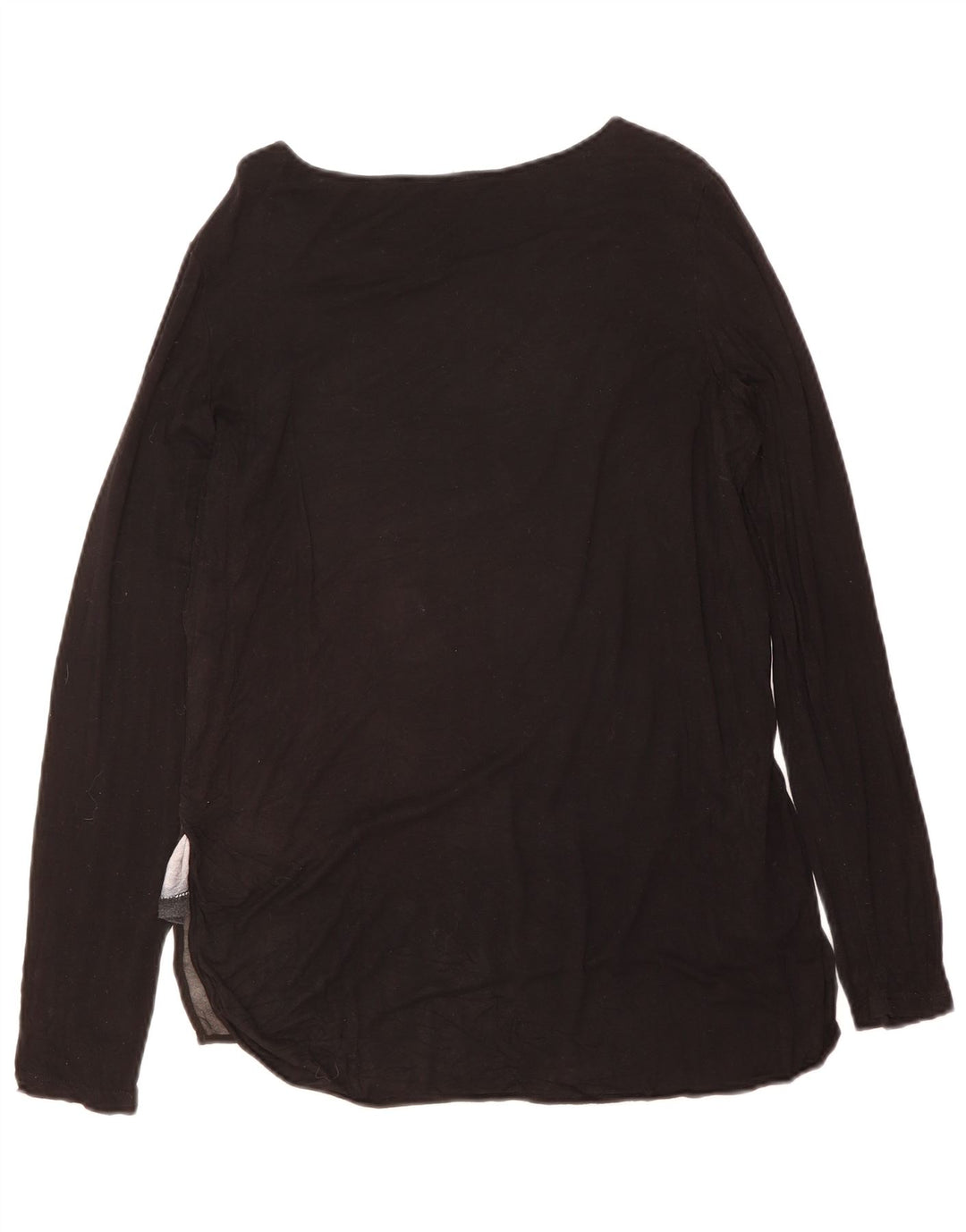 PIERRE CARDIN Womens Top Long Sleeve EU 38/40 Medium Black Geometric