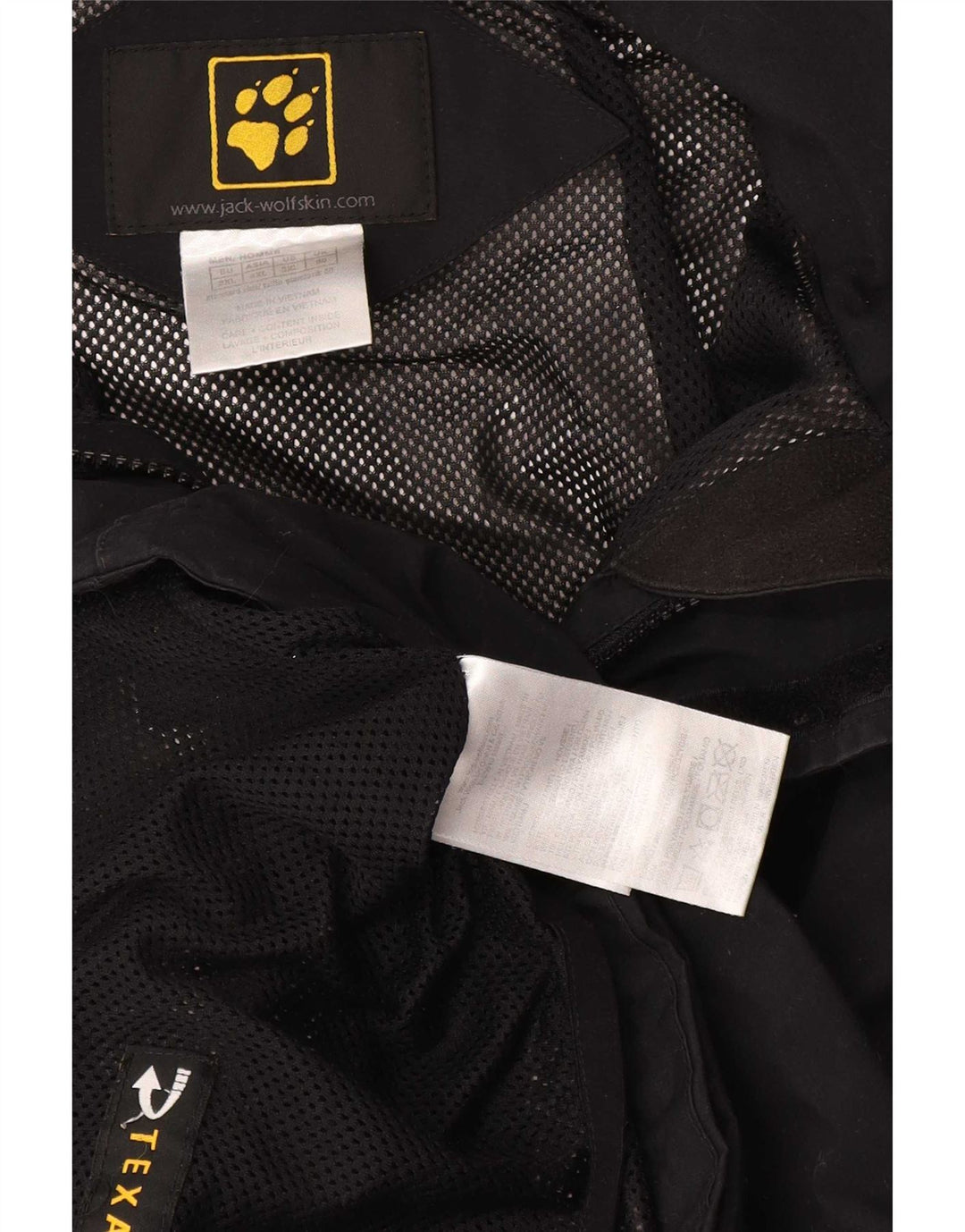 Jack Wolfskin Mens Windbreaker Jacket UK 50 3XL Black Polyamide