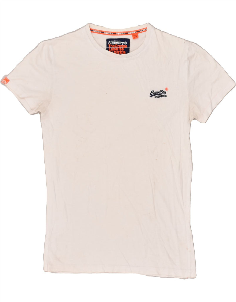 SUPERDRY Mens T-Shirt Top XS White | Vintage Superdry | Thrift | Second-Hand Superdry | Used Clothing | Messina Hembry 