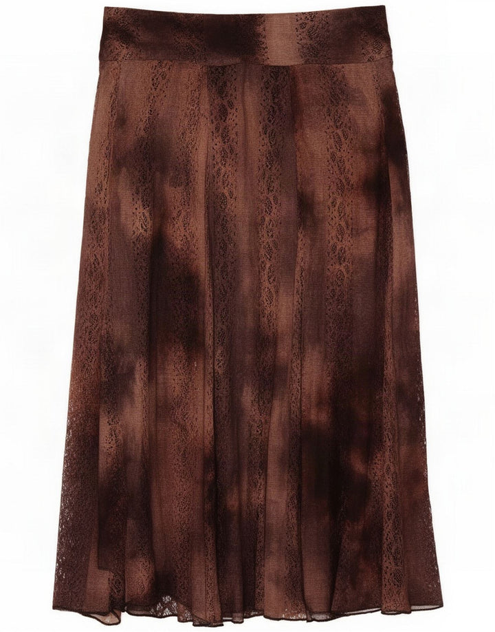 Per Una Womens Midi Skirt UK 14 Large W32 Brown Polyester