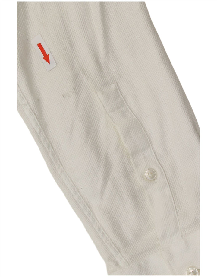 Hugo Boss Mens Slim Fit Shirt Size 40 15 3/4 Medium White Cotton