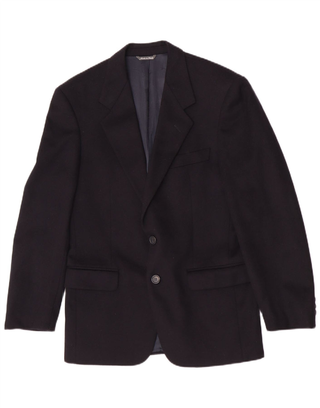 Urbis Mens 2 Button Blazer Jacket IT 46 Small Navy Blue Wool