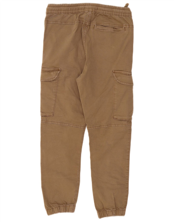 Zara Mens Crop Joggers Cargo Trousers Small W30 L25 Beige