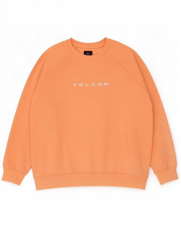 Volcom Womens Graphic Sweatshirt Jumper UK 20 2XL Orange Cotton