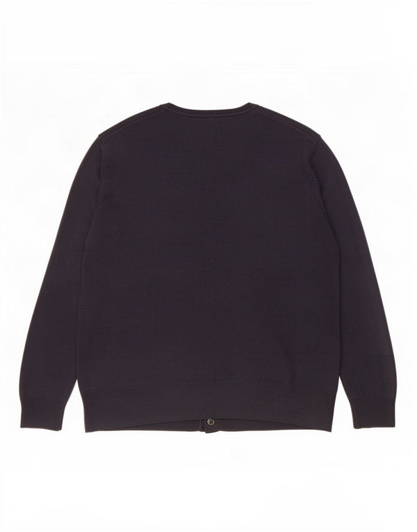 Marks & Spencer Womens Cardigan Sweater UK 18 XL Navy Blue Acrylic