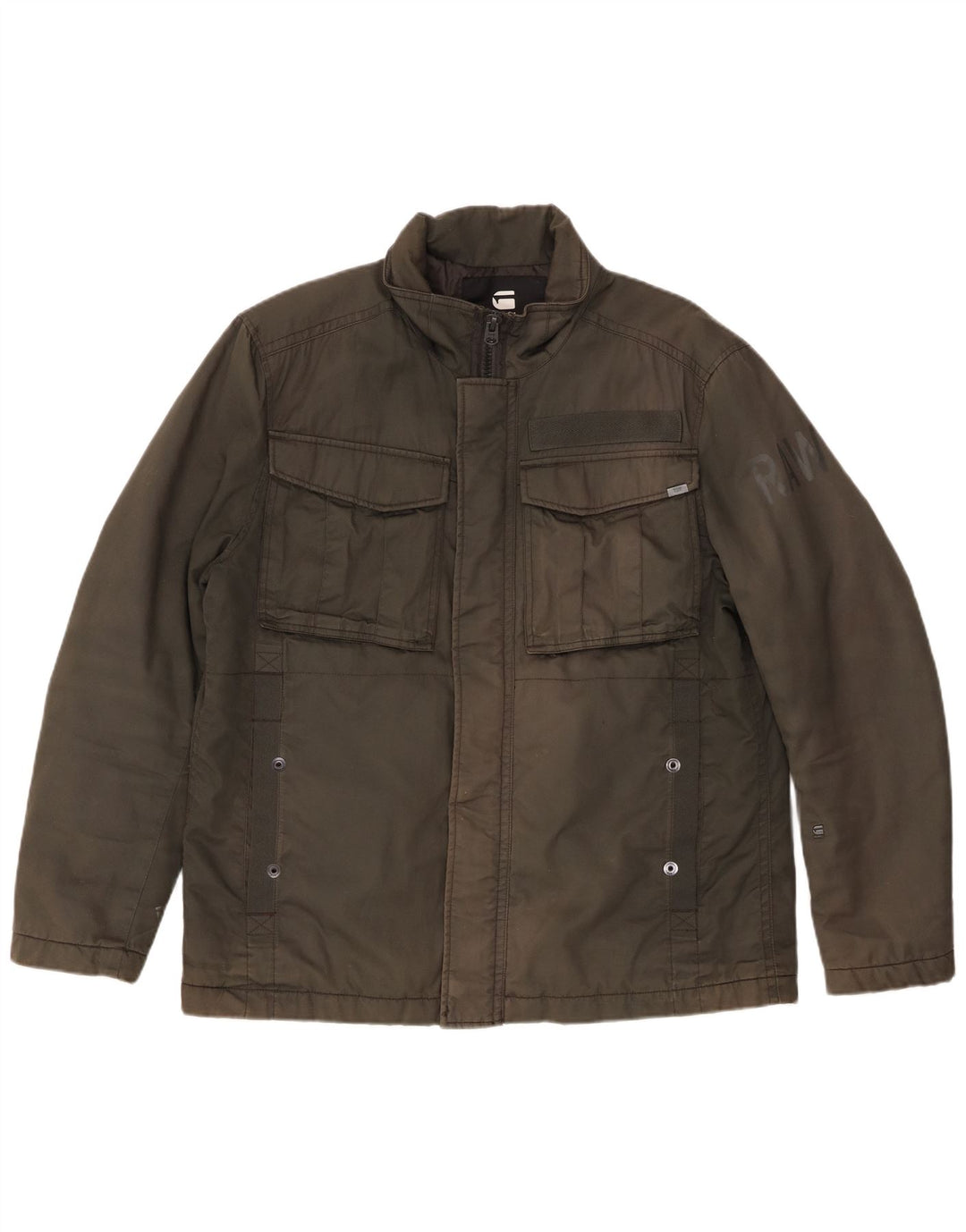 G-Star Mens Graphic Utility Jacket UK 42 XL Khaki Cotton