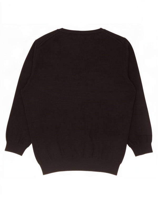 Marks & Spencer Womens Boat Neck Jumper Sweater UK 12 Medium Black