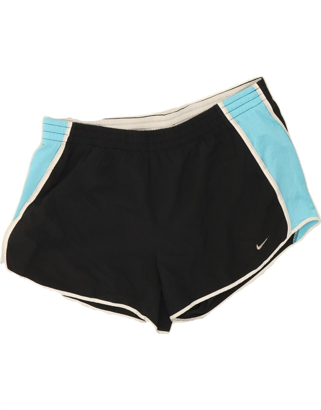 NIKE Womens Sport Shorts US 12/14 Large  Black Colourblock Polyester Vintage Nike and Second-Hand Nike from Messina Hembry 