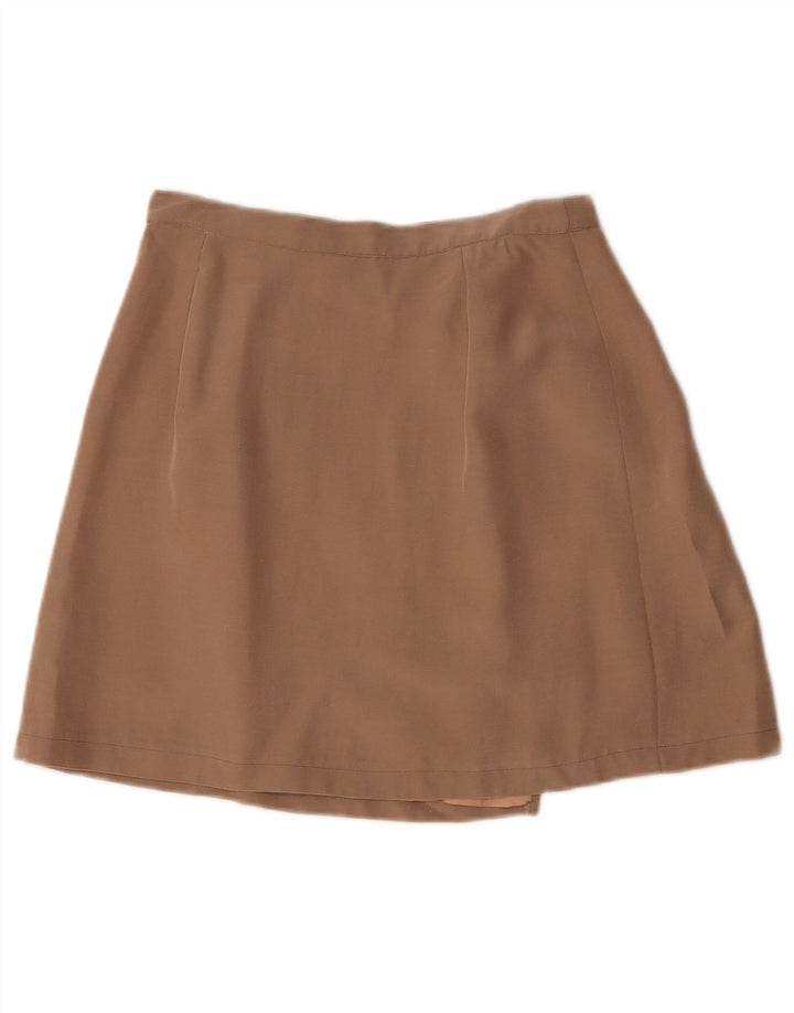 Vintage Womens Mini Wrap Skirt W26 Small Beige