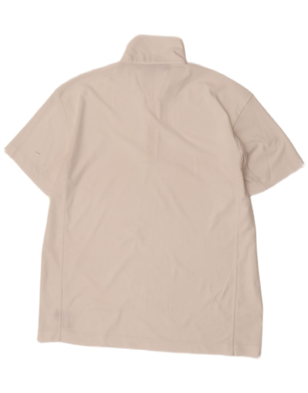 Killer Loop Mens Zip Neck T-Shirt Top XL White Polyester