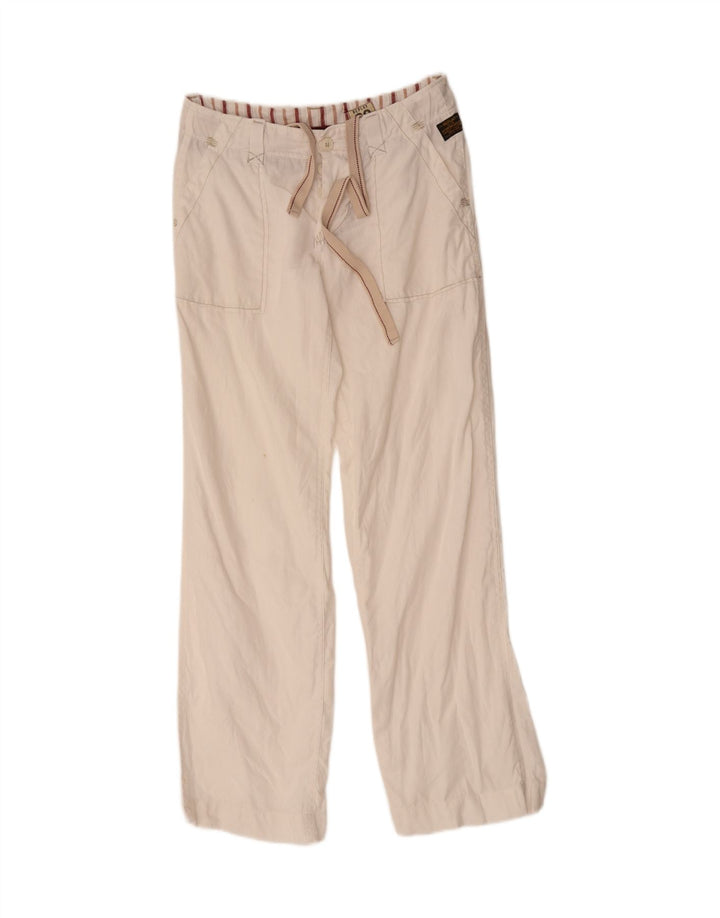 REPLAY Womens Graphic Straight Chino Trousers W30 L33 White Vintage Replay and Second-Hand Replay from Messina Hembry 
