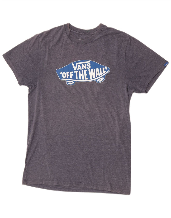 Vans Mens Graphic T-Shirt Top Medium Grey Cotton