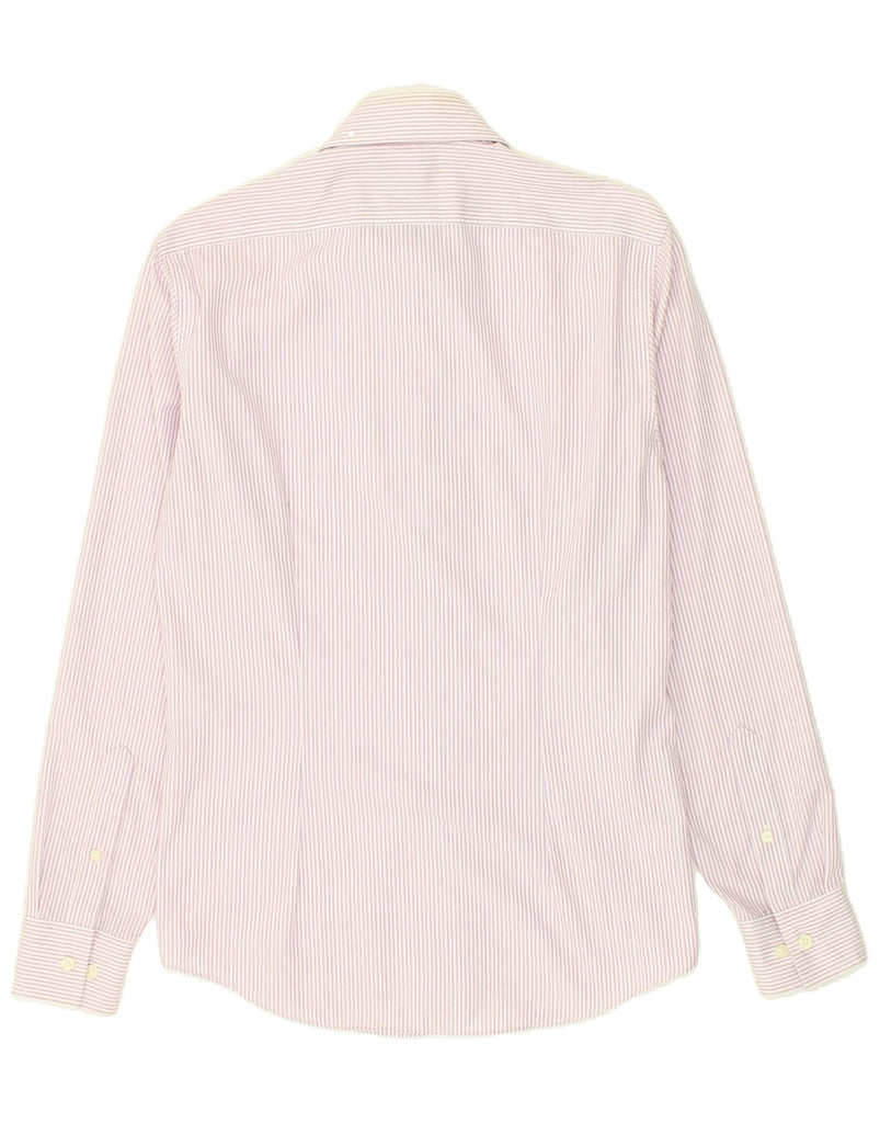 CALVIN KLEIN Mens Slim Fit Shirt Size 15 Medium Pink Pinstripe Cotton | Vintage Calvin Klein | Thrift | Second-Hand Calvin Klein | Used Clothing | Messina Hembry 