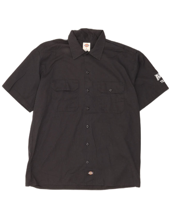 DICKIES Mens Graphic Short Sleeve Shirt Large Black Cotton