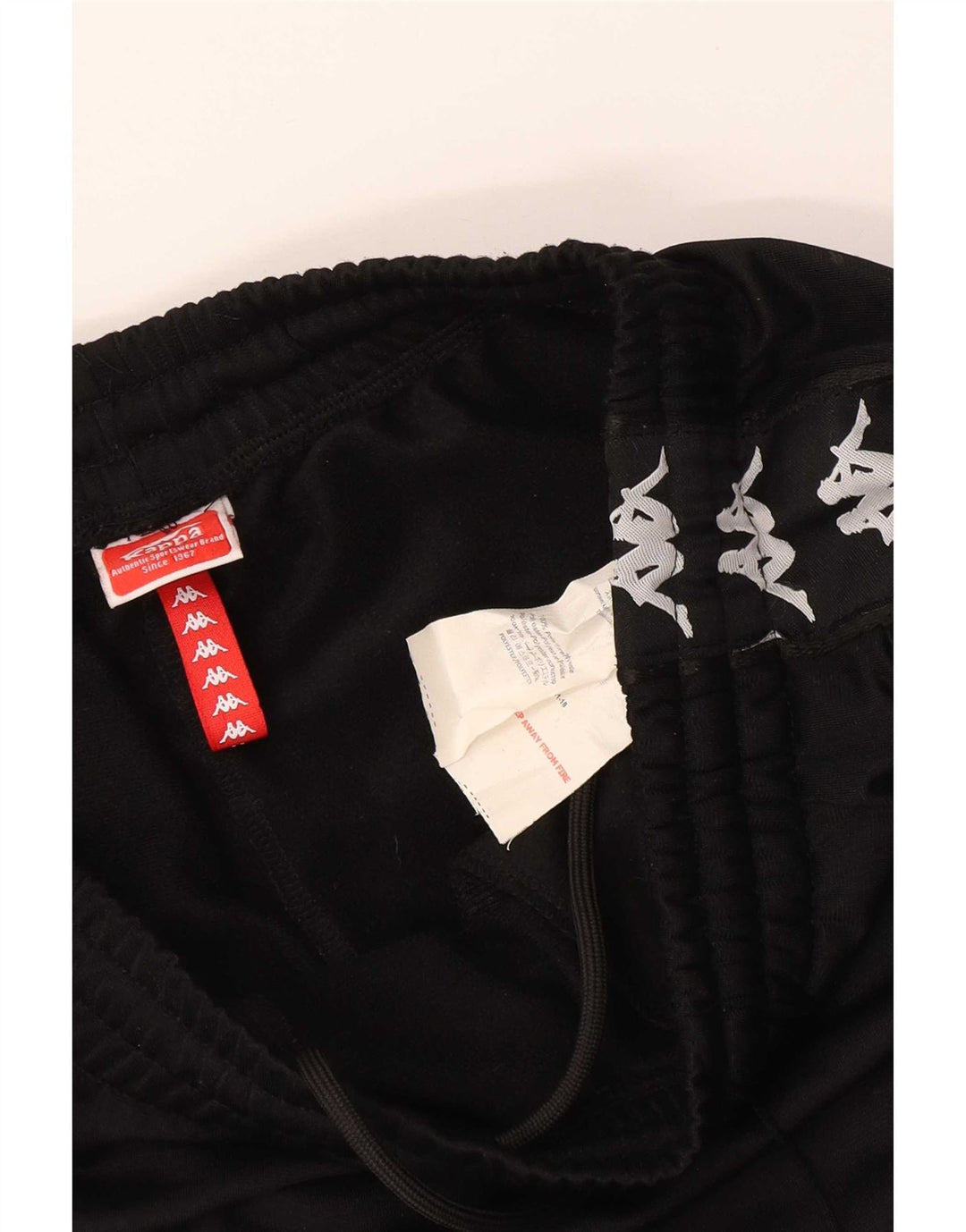 Kappa Womens Graphic Tracksuit Trousers Joggers UK 14 Medium Black