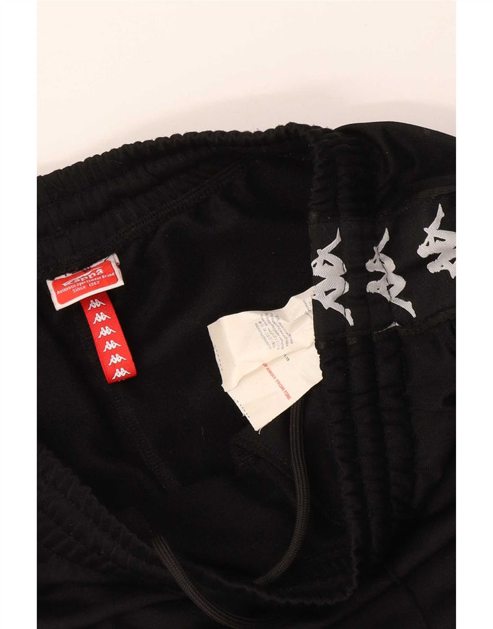 Kappa Womens Graphic Tracksuit Trousers Joggers UK 14 Medium Black