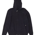 Marks & Spencer Womens Knit Zip Hoodie Sweater UK 12 Medium Navy Blue