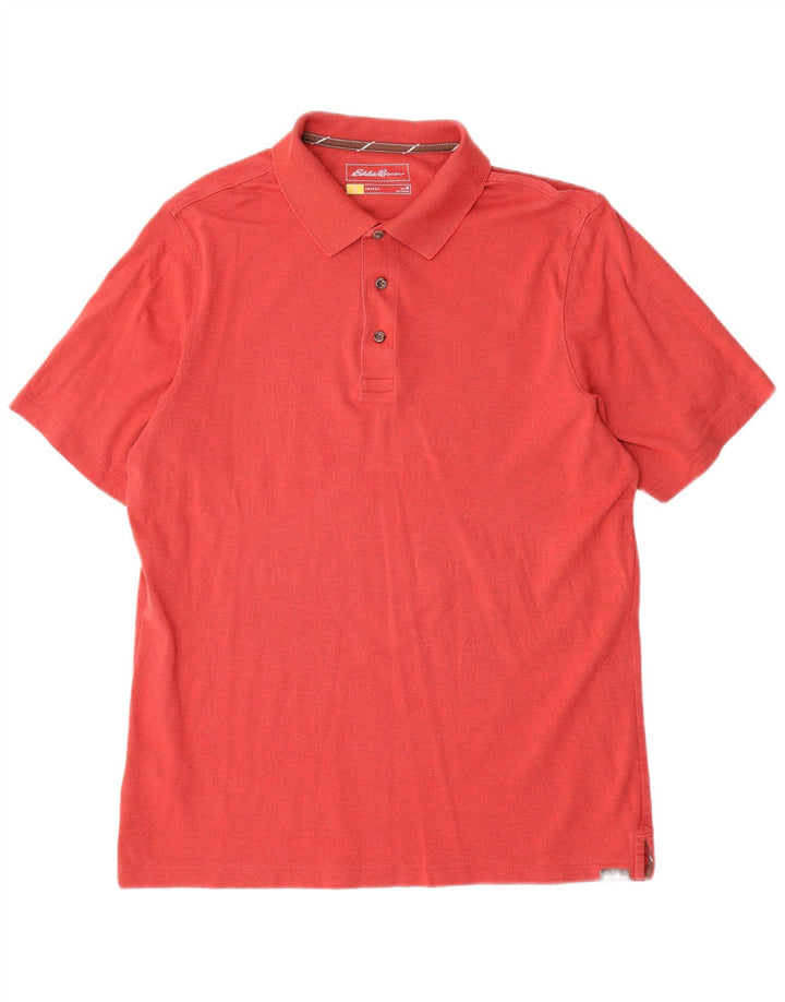 Eddie Bauer Mens Polo Shirt Medium Red Cotton