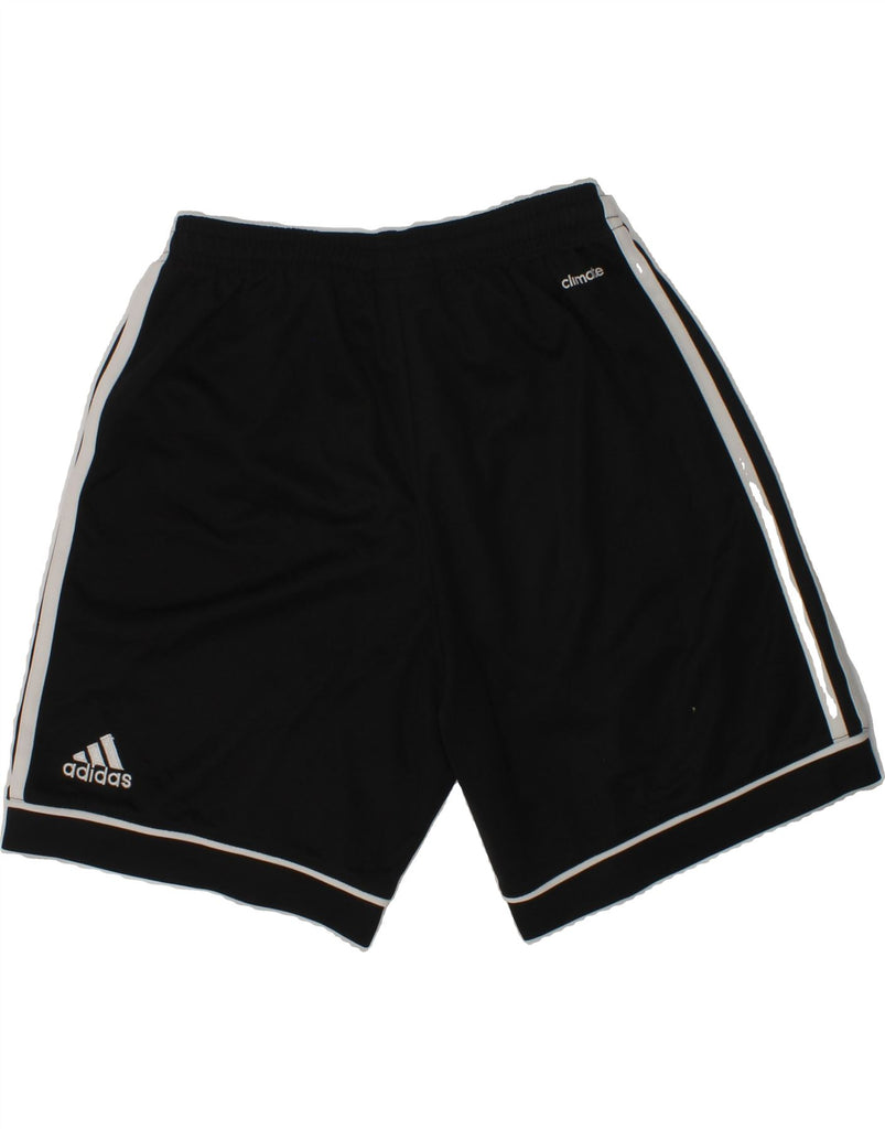 ADIDAS Boys Climalite Sport Shorts 11-12 Years Black Polyester | Vintage Adidas | Thrift | Second-Hand Adidas | Used Clothing | Messina Hembry 