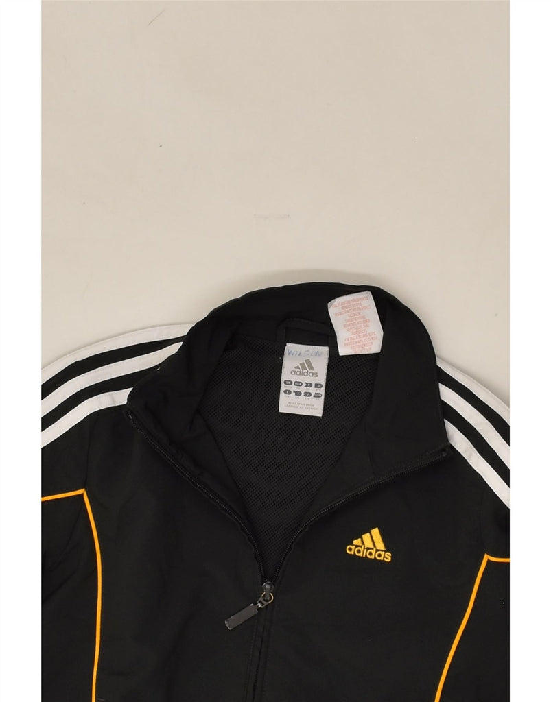 ADIDAS Boys Tracksuit Top Jacket 9-10 Years XS Black Polyester | Vintage Adidas | Thrift | Second-Hand Adidas | Used Clothing | Messina Hembry 