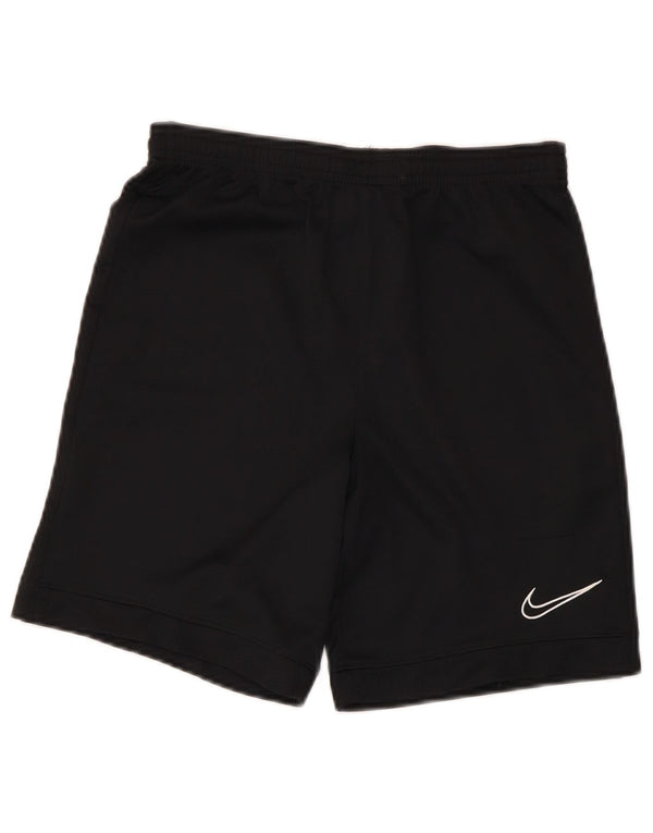 NIKE Boys Dri Fit Sport Shorts 12-13 Years Large Black Polyester