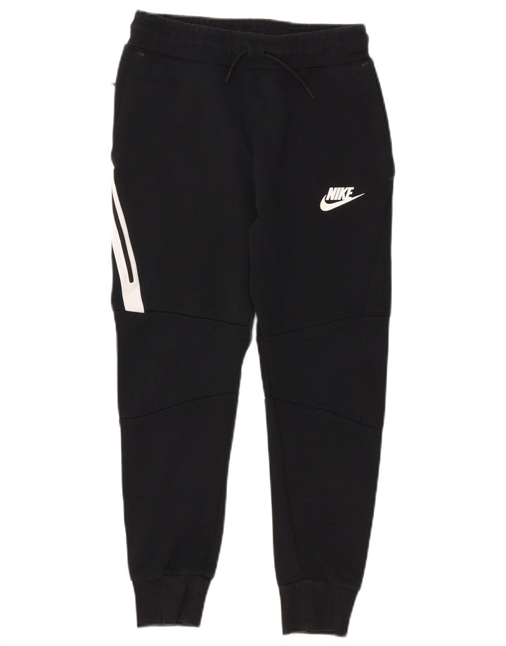 Nike Boys Tracksuit Trousers Joggers 10-11 Years Medium Black Colourblock