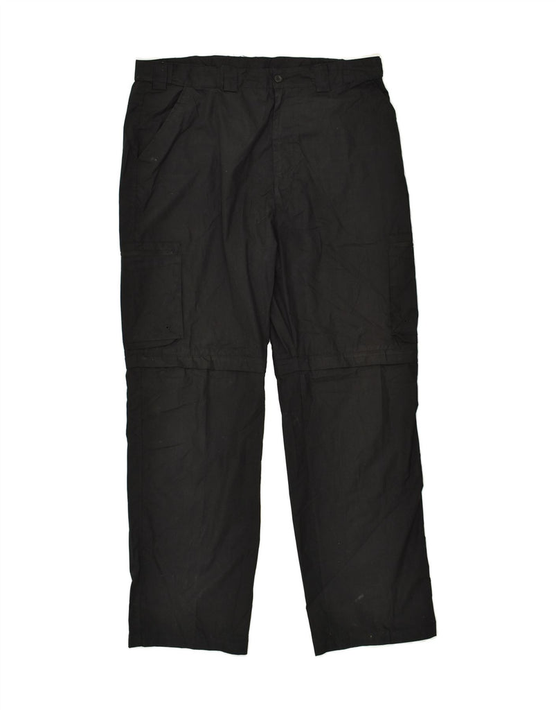 MOUNTAIN WAREHOUSE Mens Straight Cargo Trousers W38 L31 Black Polyester | Vintage Mountain Warehouse | Thrift | Second-Hand Mountain Warehouse | Used Clothing | Messina Hembry 