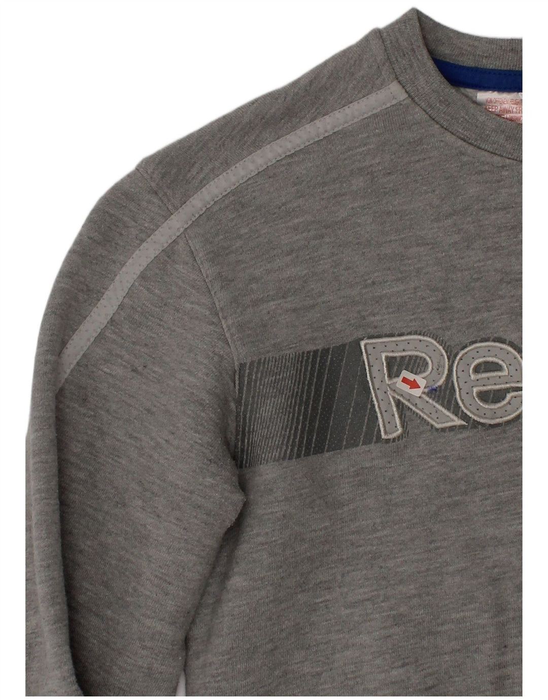 Reebok Boys Graphic Sweatshirt Jumper 11-12 Years Grey Cotton
