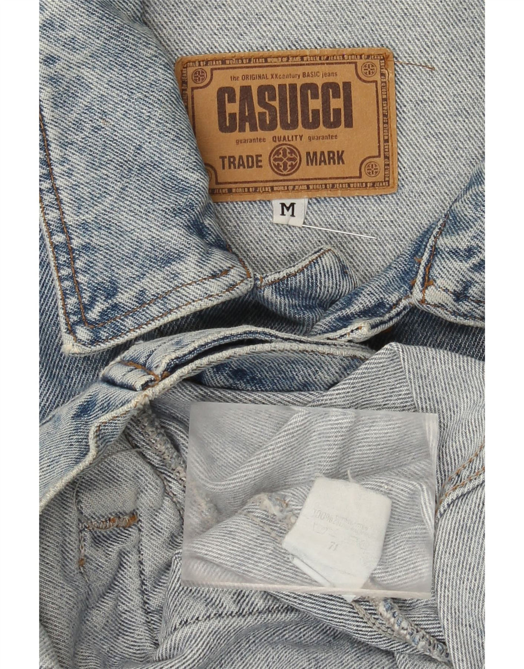 Cassuci Mens Denim Jacket UK 38 Medium Blue Cotton