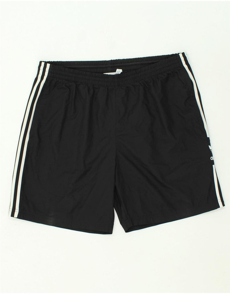 ADIDAS Mens Sport Shorts XL Black Polyester | Vintage Adidas | Thrift | Second-Hand Adidas | Used Clothing | Messina Hembry 