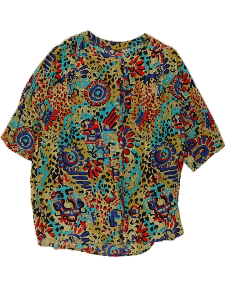 VINTAGE Womens Abstract Pattern Shirt Blouse UK 18 XL Multicoloured Vintage Vintage and Second-Hand Vintage from Messina Hembry 