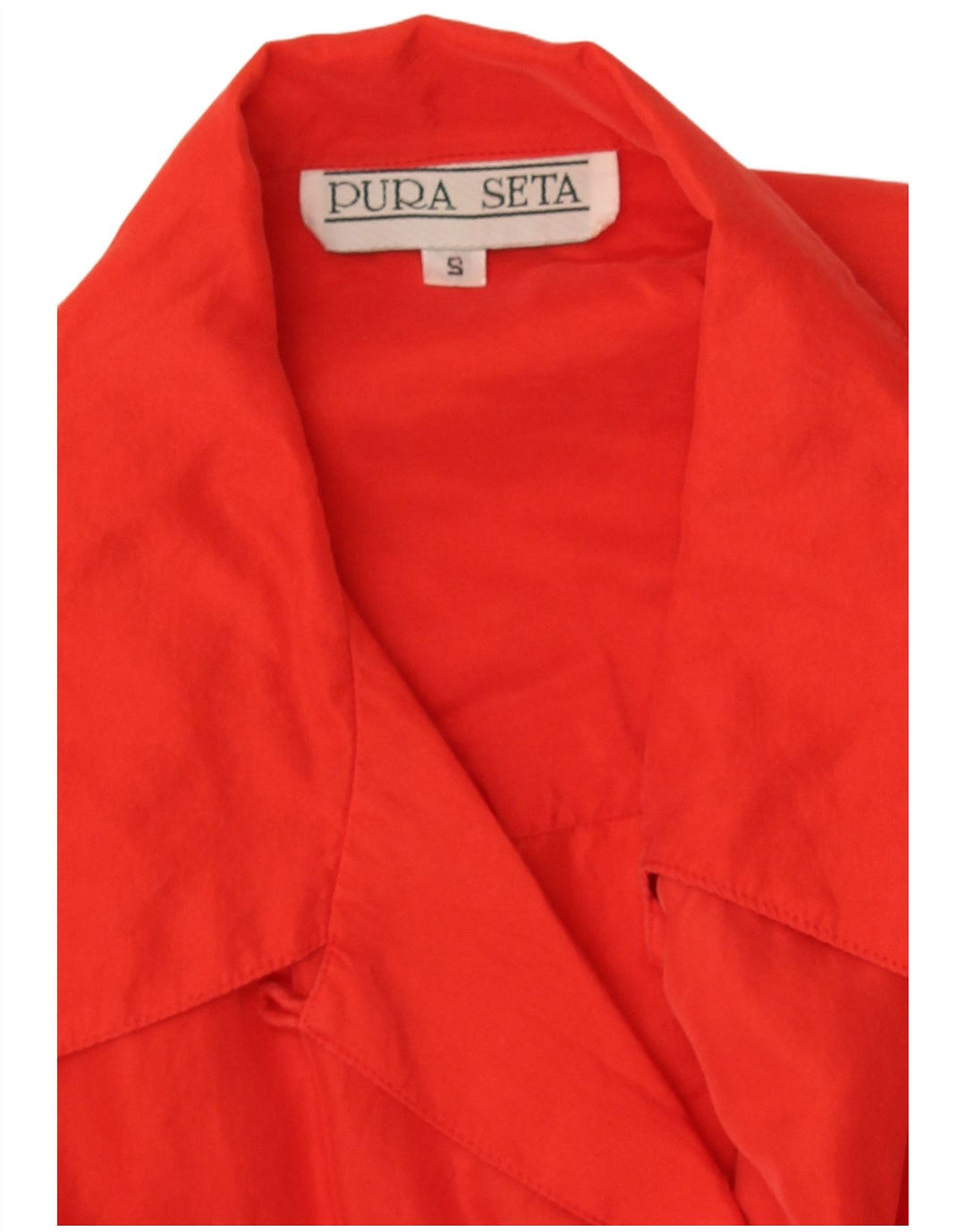 Vintage Womens Oversized Shirt Blouse UK 10 Small Red Silk