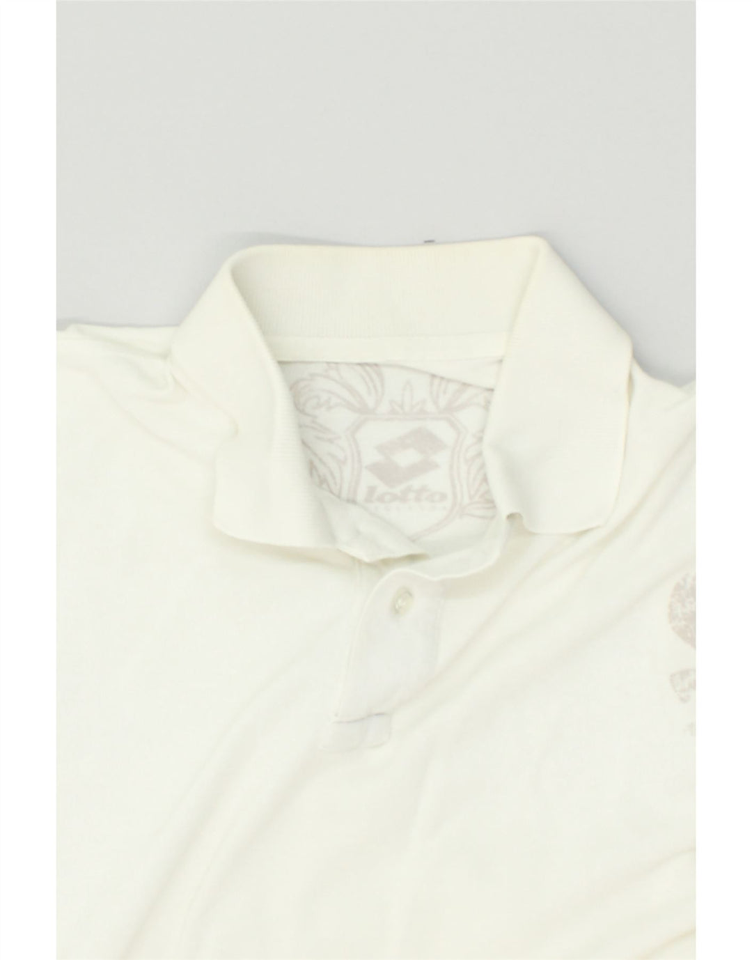 LOTTO Mens Polo Shirt Large White Cotton | Vintage Lotto | Thrift | Second-Hand Lotto | Used Clothing | Messina Hembry 