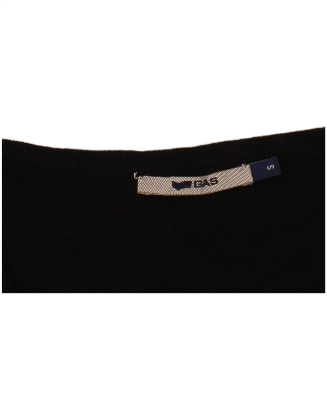 GAS Womens Short Sleeve Ruffle Front Jumper Dress UK 10 Small Black