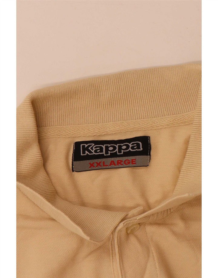 Kappa Mens Polo Shirt 2XL Beige Cotton