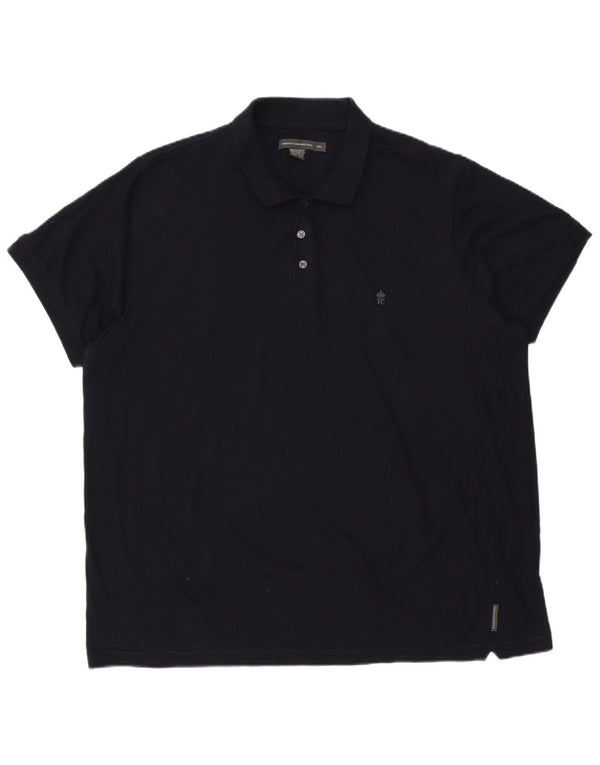 French Connection Mens Polo Shirt 4XL Navy Blue Cotton