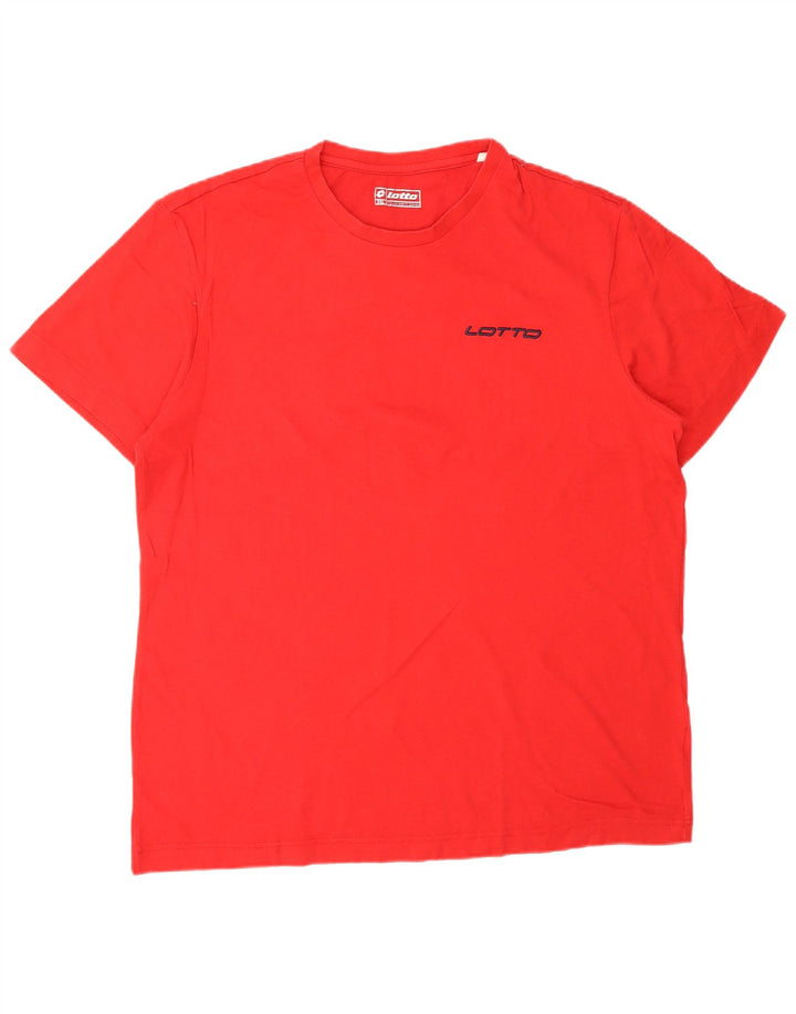 LOTTO Mens T-Shirt Top 2XL Red Synthetic