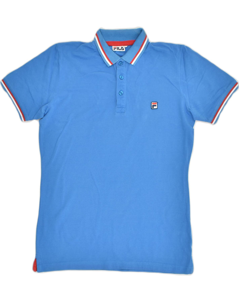 FILA Mens Polo Shirt Small Blue Cotton | Vintage Fila | Thrift | Second-Hand Fila | Used Clothing | Messina Hembry 