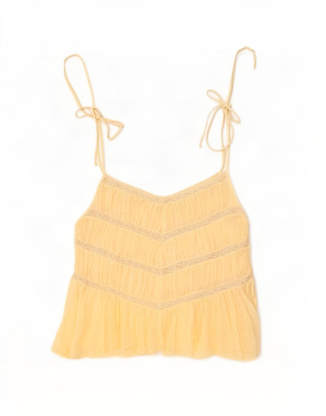 Zara Womens Cami Top UK 12 Medium Beige Cotton