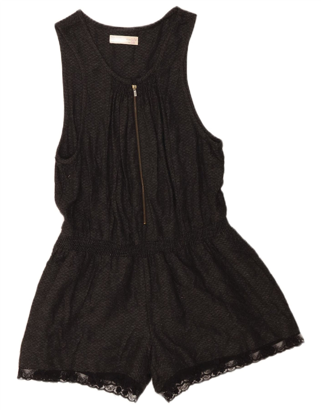 Zara Girls Sleeveless Playsuit 11-12 Years  Black