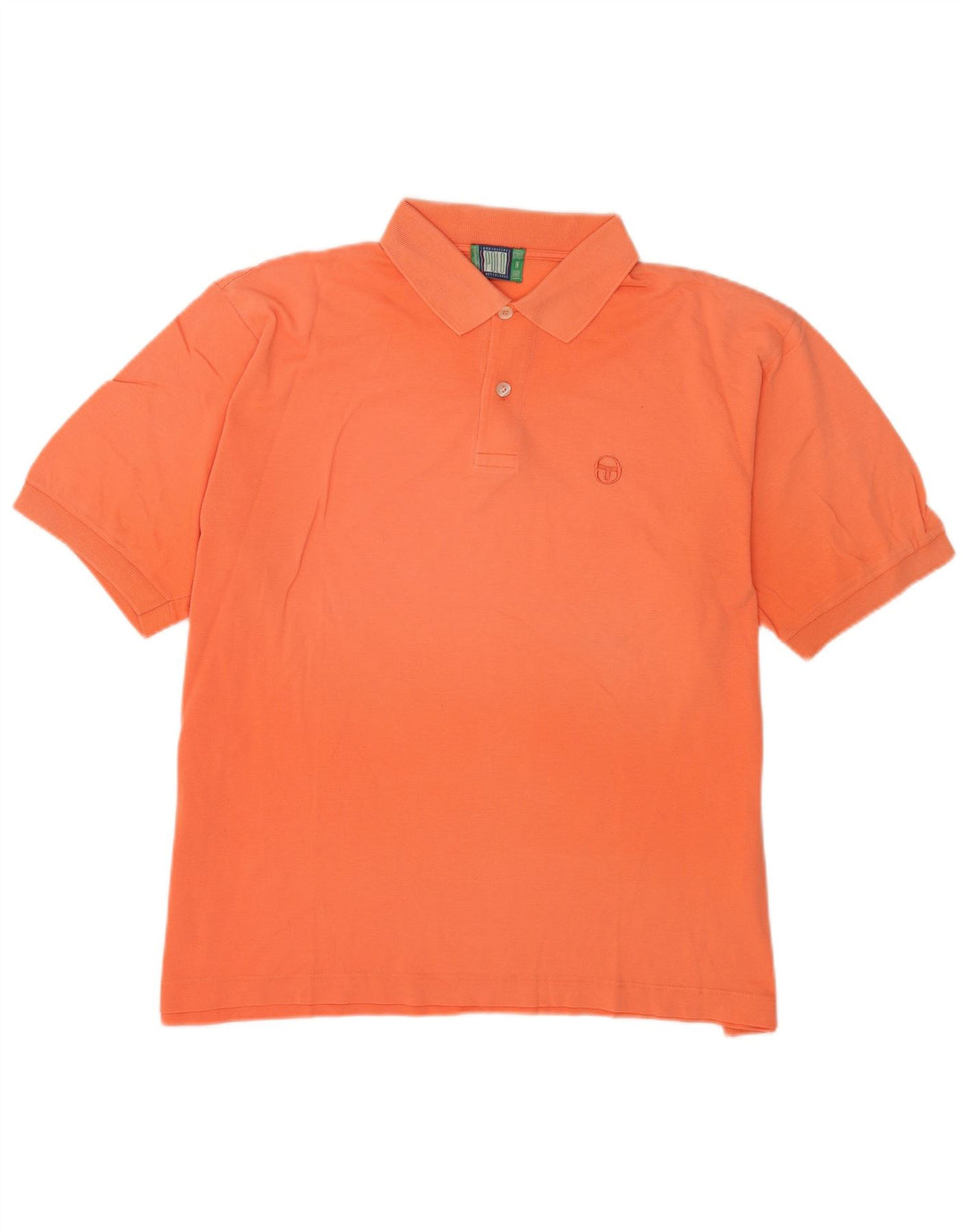 Sergio Tacchini Mens Polo Shirt XL Orange Cotton