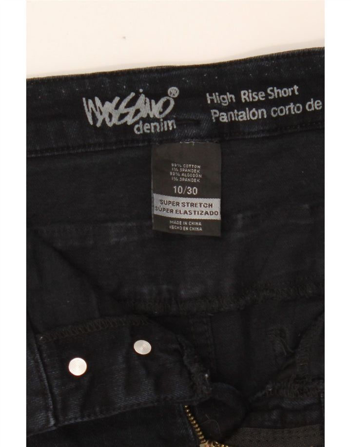 MOSSIMO Womens Super Strech High Rise Denim Shorts US 10 Medium W30 Black Vintage Mossimo and Second-Hand Mossimo from Messina Hembry 